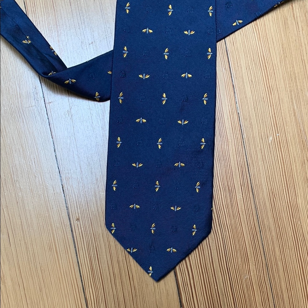 Brooks Brothers Blue and Gold Nautical Silk Tie